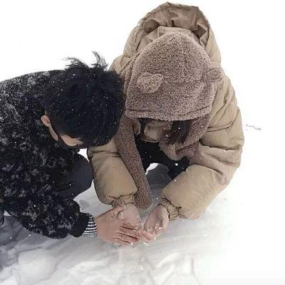 雪景情侣头像一男一女