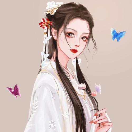 卡通美女头像古风