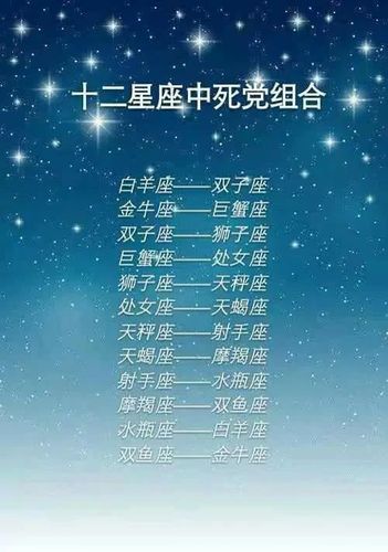 十二星座的星座表